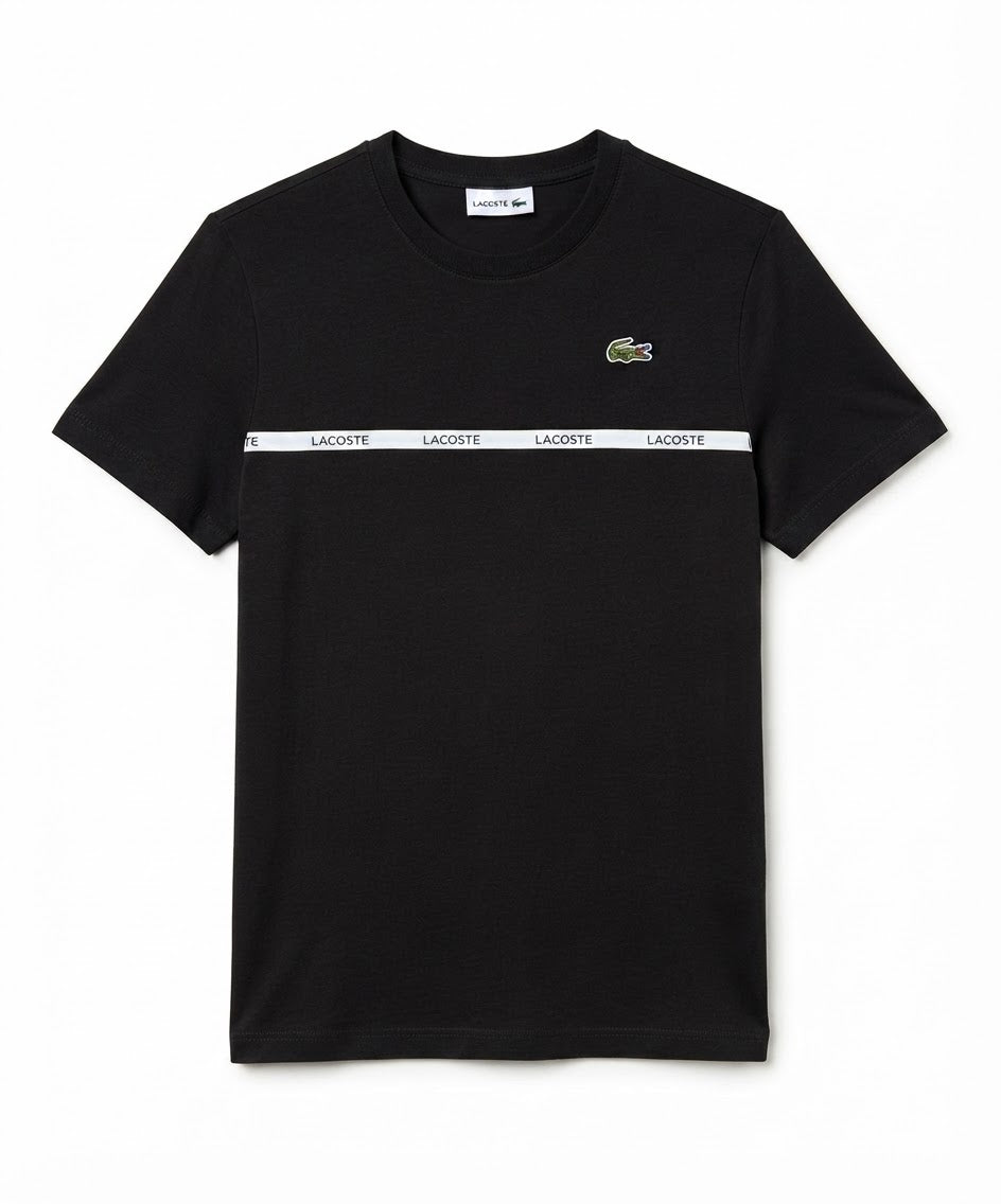 Men's Logo Stripe Cotton Tee