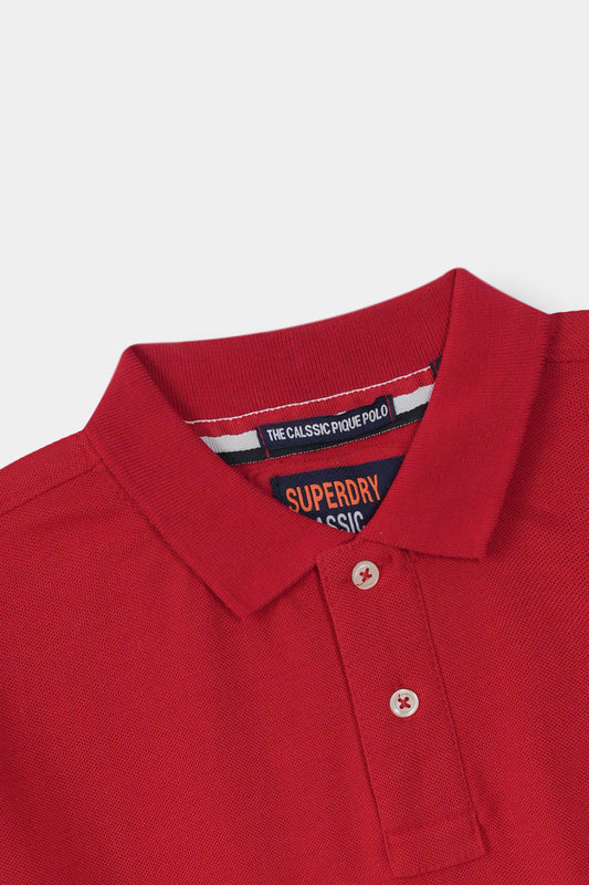 Superdry Men's Red Polo Shirt