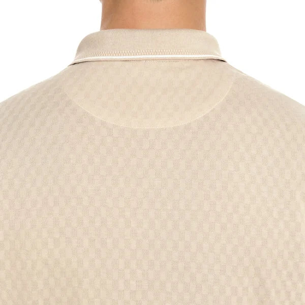 Ted Baker Men’s Beige Polo Shirt with White Tipping