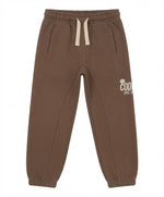 Kids Brown Graphic Jogger Pants