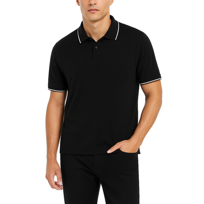 Ted Baker Men’s Black Polo Shirt with White Tipping