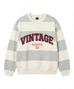 Women's Vintage Striped Oversized Sweatshirt