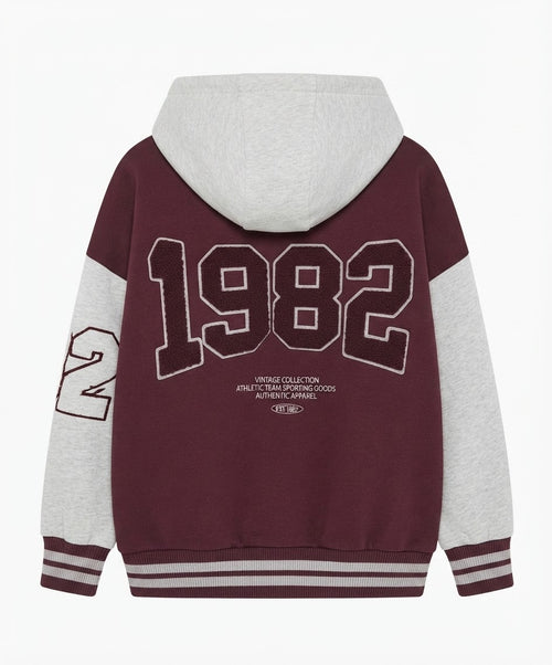 Kids Athletic Club Drop Shoulder Baseball Jacket