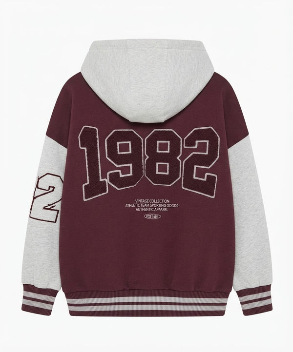 Kids Athletic Club Drop Shoulder Baseball Jacket