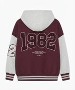 Kids Athletic Club Drop Shoulder Baseball Jacket