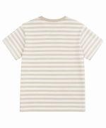 Kids' Beige Striped Cotton Tee