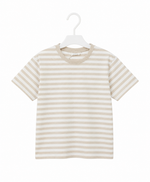 Kids' Beige Striped Cotton Tee
