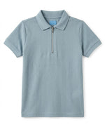 Kids' Textured Zip Polo