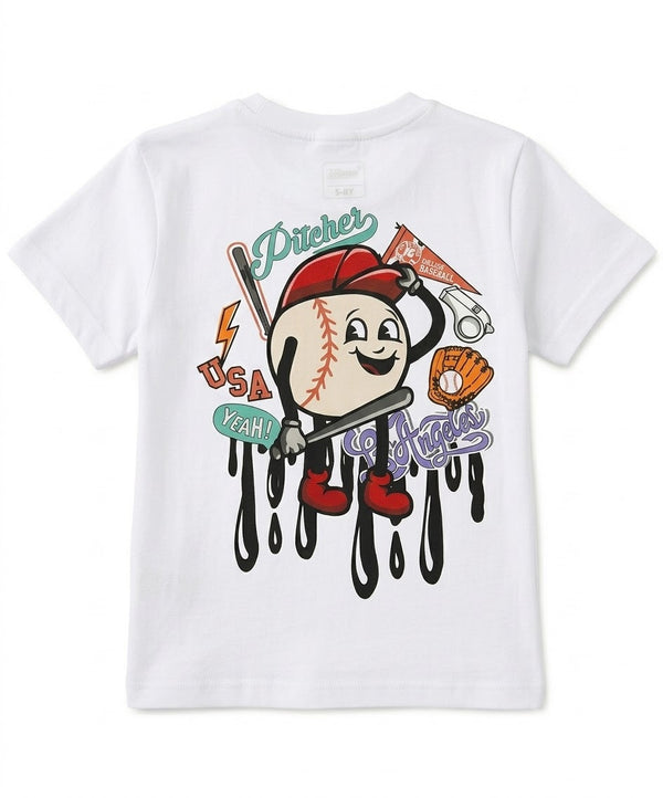 Kids' Baseball Pitcher Graphic Tee