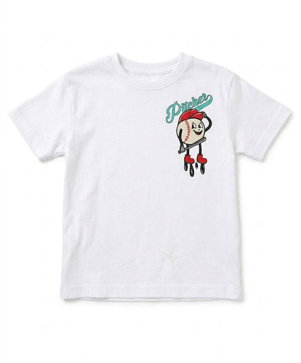 Kids' Baseball Pitcher Graphic Tee