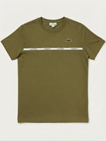 Men's Logo Stripe Cotton Tee