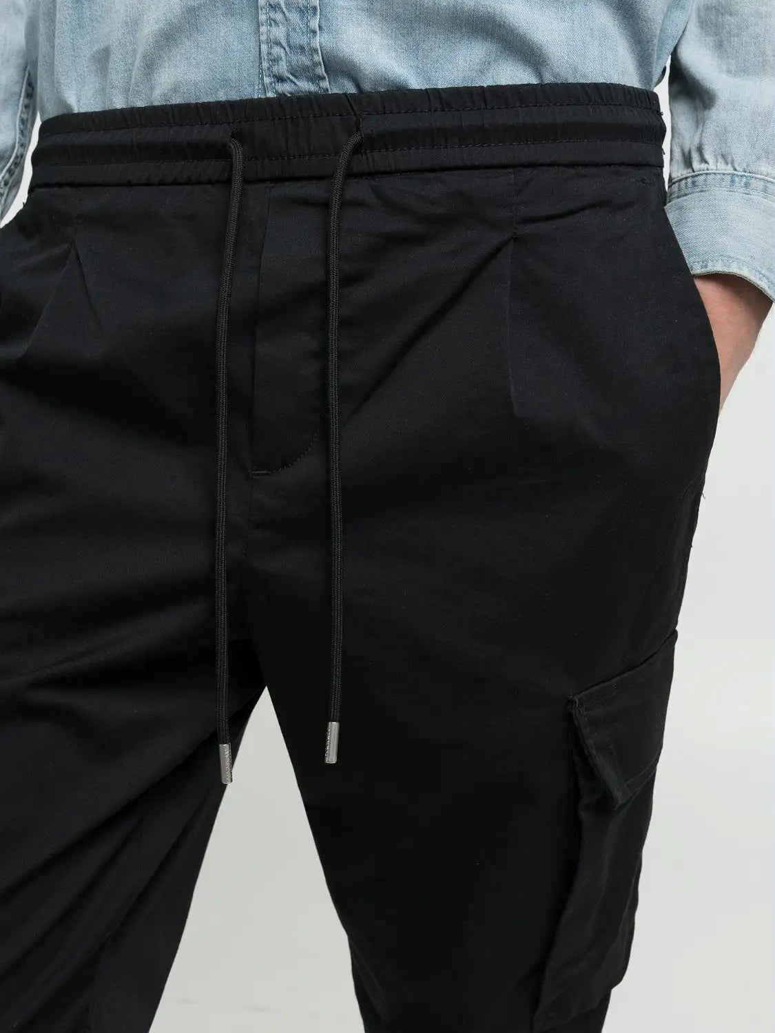 Replay Men's Black Joe Cargo Trouser