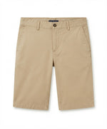 Men's Tan Slim-Fit Cotton Chino Shorts