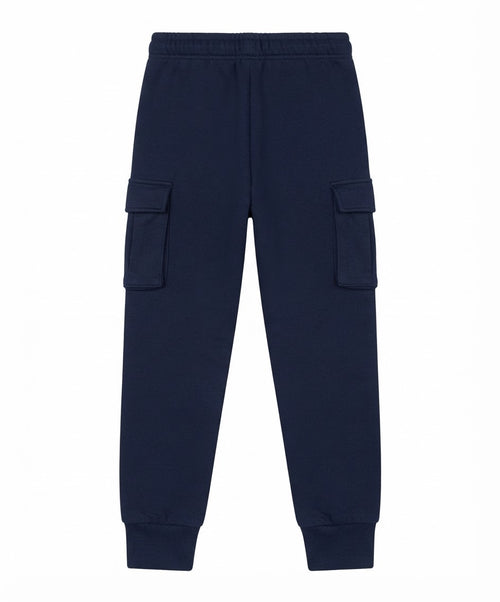 Kids Navy Blue Essential Cargo Sweatpants