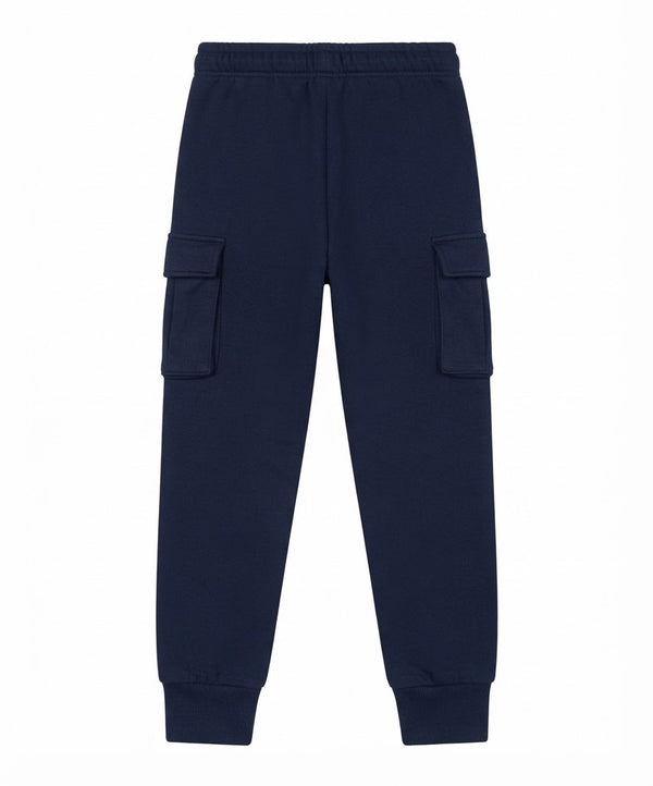 Kids Navy Blue Essential Cargo Sweatpants