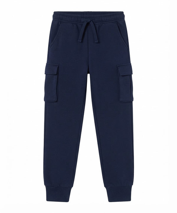 Kids Navy Blue Essential Cargo Sweatpants