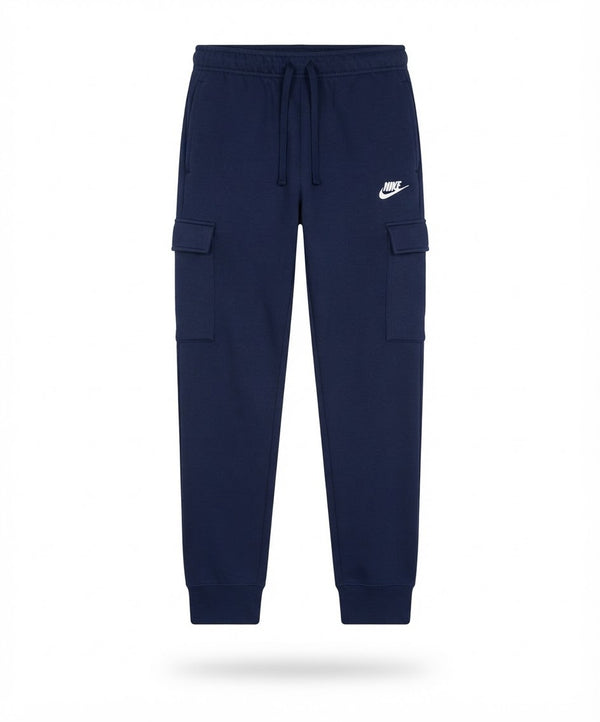 Men's Navy Fleece Cargo Sweatpants
