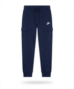 Men's Navy Fleece Cargo Sweatpants