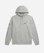Men's Grey Graphic Sleeve Fleece Pullover Hoodie