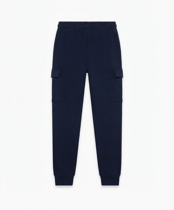 Men's Navy Fleece Cargo Sweatpants