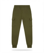 Men's Olive Green Fleece Cargo Sweatpants
