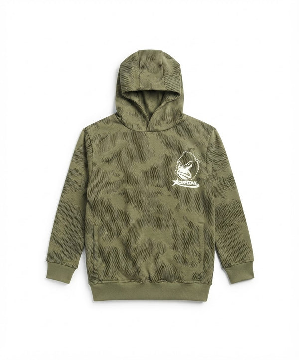 Kids Camo Print Graphic Hoodie