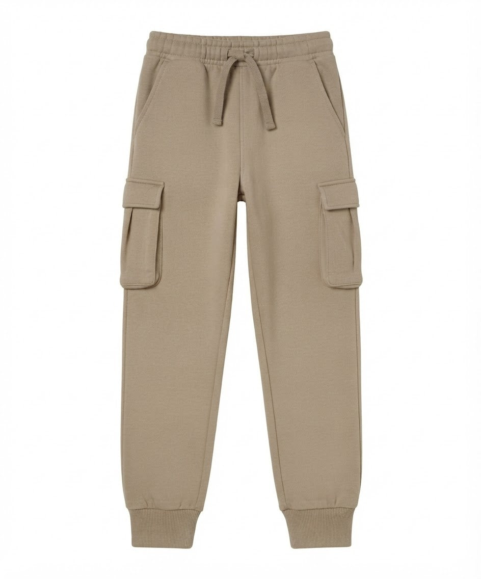 Kids Plain Cargo Sweatpants