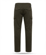 Men's Dark Olive Green Cotton Drawstring Cargo Trousers