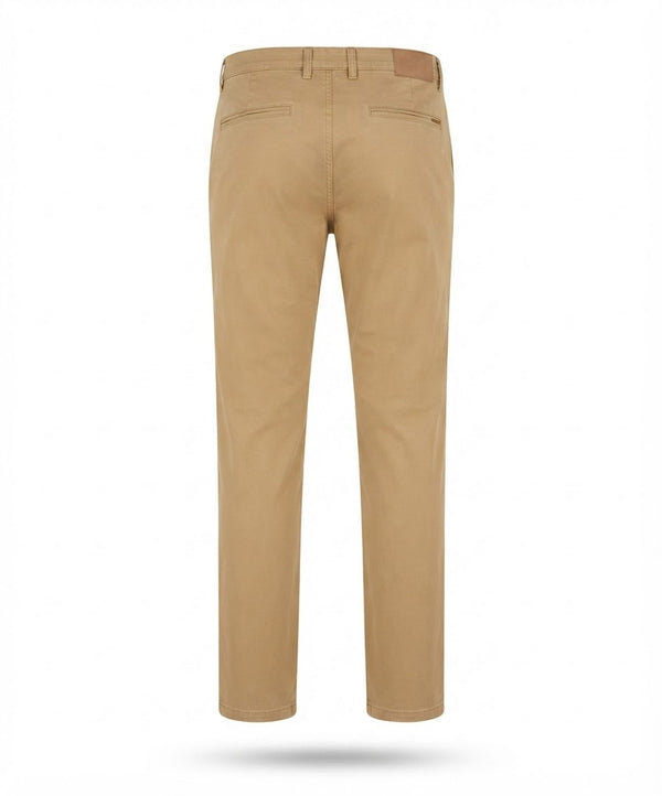 Men's Beige Cotton Chino Pants