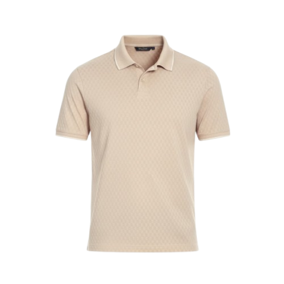 Ted Baker Men’s Beige Polo Shirt with White Tipping