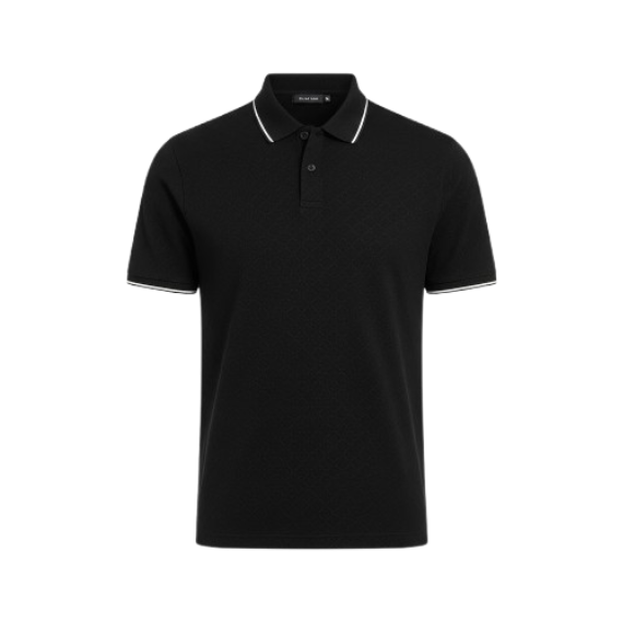Ted Baker Men’s Black Polo Shirt with White Tipping