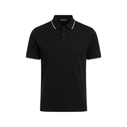 Ted Baker Men’s Black Polo Shirt with White Tipping
