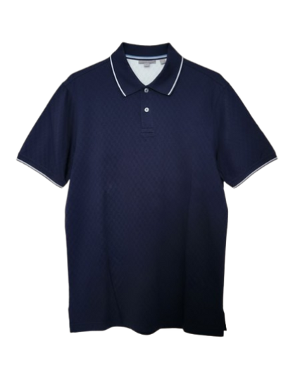 Ted Baker Men’s Navy Blue Polo Shirt with White Tipping