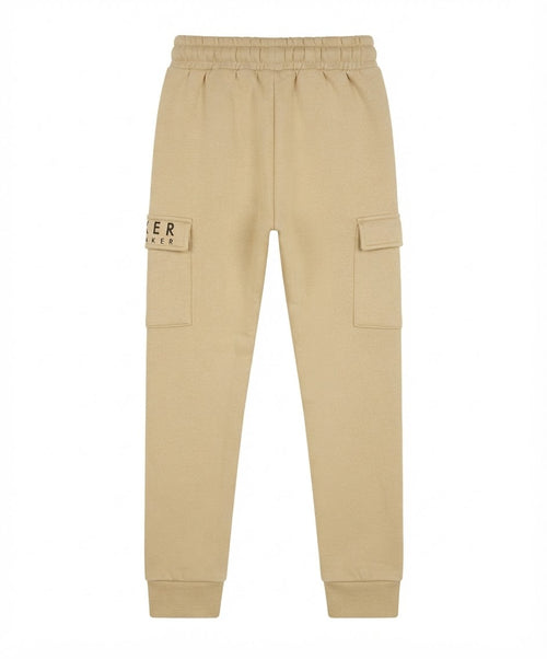 Kids Beige Utility Cargo Sweatpants