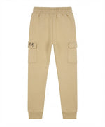 Kids Beige Utility Cargo Sweatpants