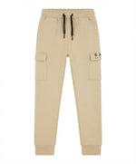 Kids Beige Utility Cargo Sweatpants