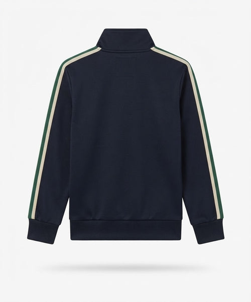 Kids Striped Sleeve Athletic Jacket