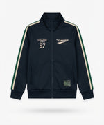 Kids Striped Sleeve Athletic Jacket