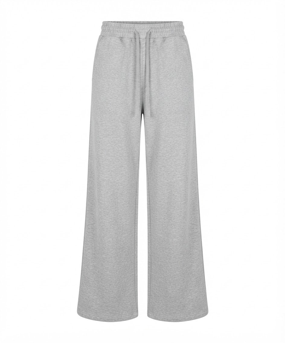 Women's Grey Wide-Leg Terry Trouser