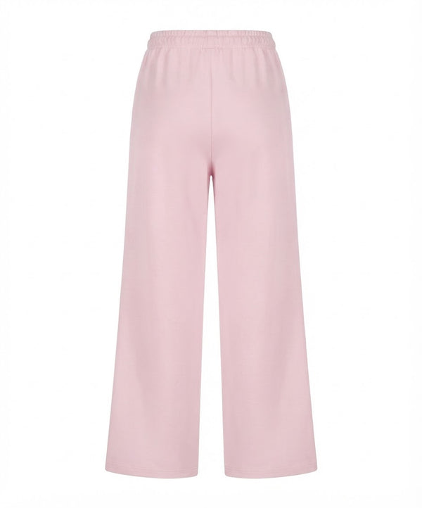 Women's Pink Wide-Leg Terry Trouser