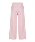 Women's Pink Wide-Leg Terry Trouser