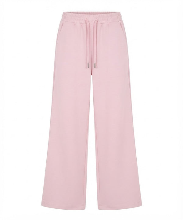 Women's Pink Wide-Leg Terry Trouser