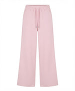 Women's Pink Wide-Leg Terry Trouser