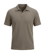 Men's Waffle Knit Polo Shirt
